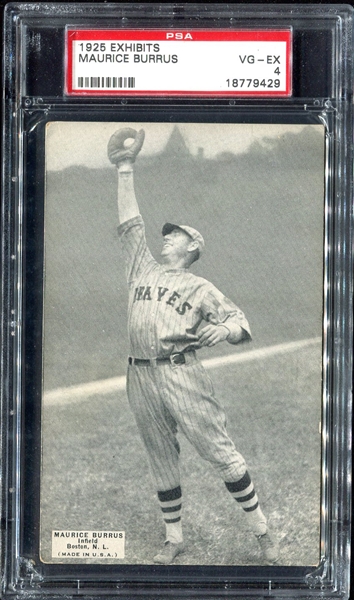 1925 Exhibits Burrus Boston Braves PSA 4