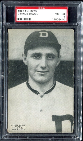1925 Exhibits Dauss Detroit Tigers PSA 4
