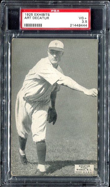 1925 Exhibits Decatur Brooklyn PSA 3.5