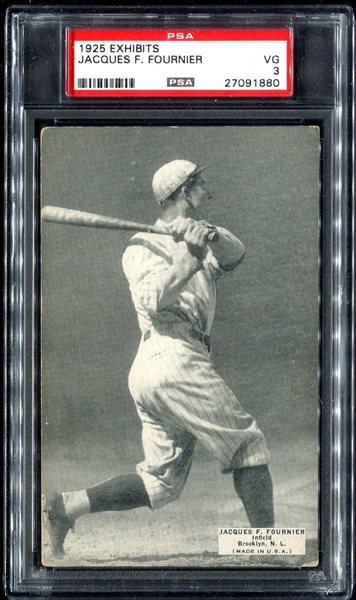 1925 Exhibits Fournier Brooklyn PSA 3