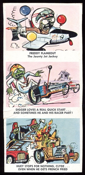 1966 Fleer Weird-Ohs Strip of 3