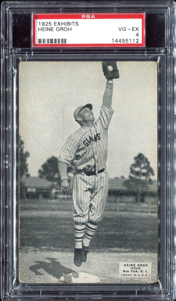 1925 Exhibits Groh New York Giants PSA 4