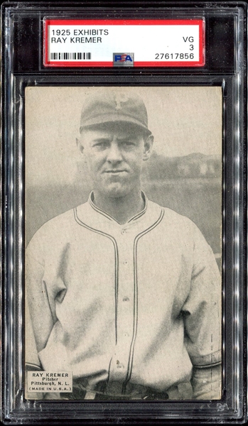 1925 Exhibits Kremer Pittsburgh PSA 3
