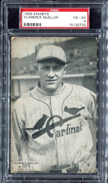 1925 Exhibits Mueller St. Louis Cardinals PSA 4