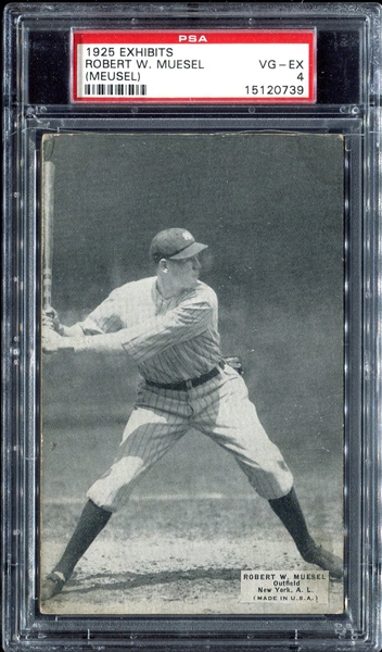 1925 Exhibits Muesel New York Yankees PSA 4