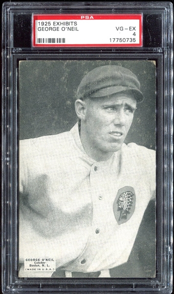 1925 Exhibits ONeil Boston Braves PSA 4