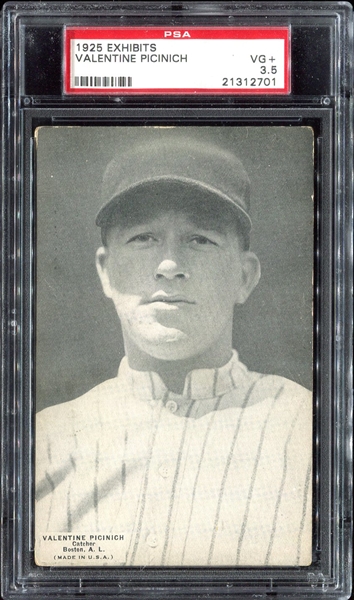 1925 Exhibits Picinich Boston Red Sox PSA 3.5