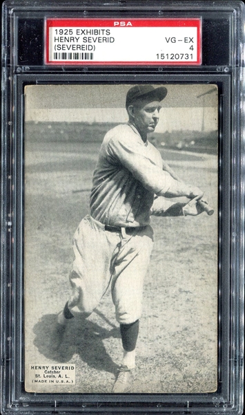 1925 Exhibits Severid St. Louis Browns PSA 4