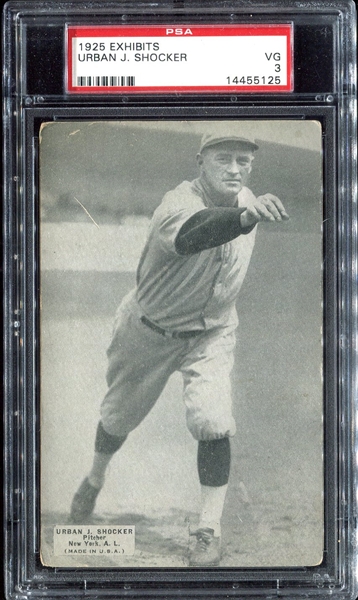 1925 Exhibits Shocker New York Yankees PSA 3