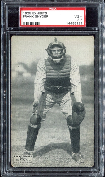 1925 Exhibits Snyder New York Giants PSA 3.5