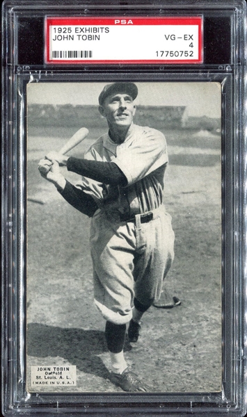 1925 Exhibits Tobin St. Louis Browns PSA 4