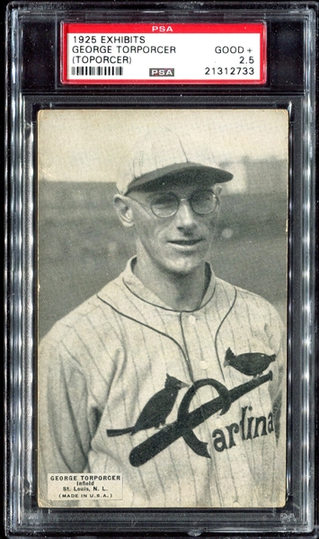 1925 Exhibits Torporcer St. Louis Cardinals PSA 2.5