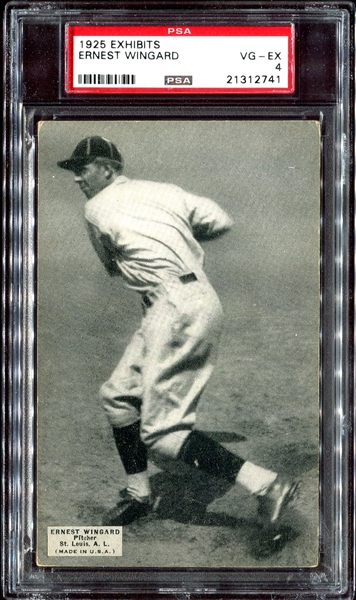 1925 Exhibits Wingard St. Louis Browns PSA 4
