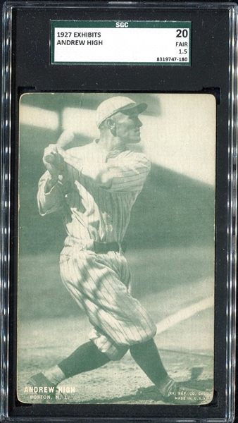 1927 Exhibits High Boston Braves SGC 20