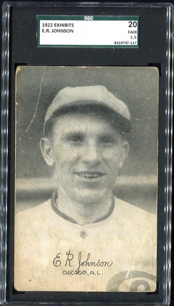 1922 Exhibits Johnson Chicago White Sox SGC 20