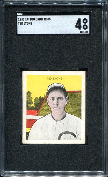 1933 Tattoo Orbit Ted Lyons SGC 4