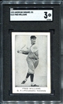 E121 1922 American Caramel Fred Williams SGC 3