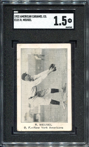 E121 1922 American Caramel R. Meusel SGC 1.5
