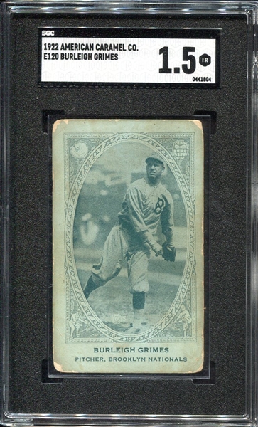 E120 1922 American Caramel Burleigh Grimes SGC 1.5
