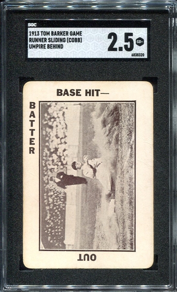1913 WG6 Tom Barker Runner Sliding Ty Cobb SGC 2.5