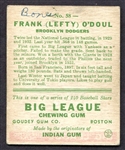 1933 Goudey #58 Lefty O'Doul Brooklyn Dodgers