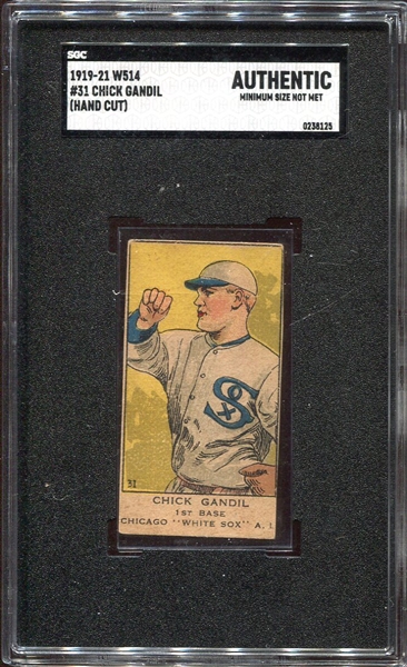 W514 #31 Chick Gandil Chicago White Sox SGC A
