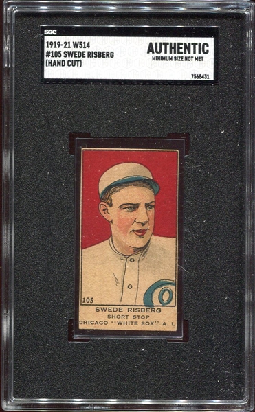 W514 #105 Swede Risberg Chicago White Sox SGC A