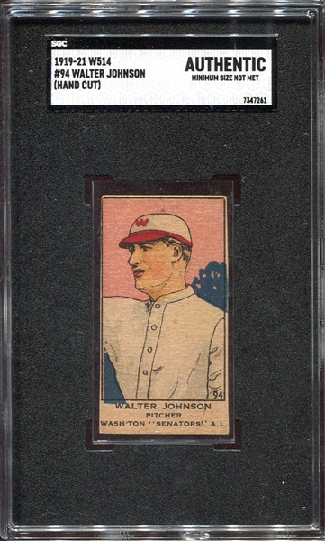W514 #94 Walter Johnson Washington Senators SGC A