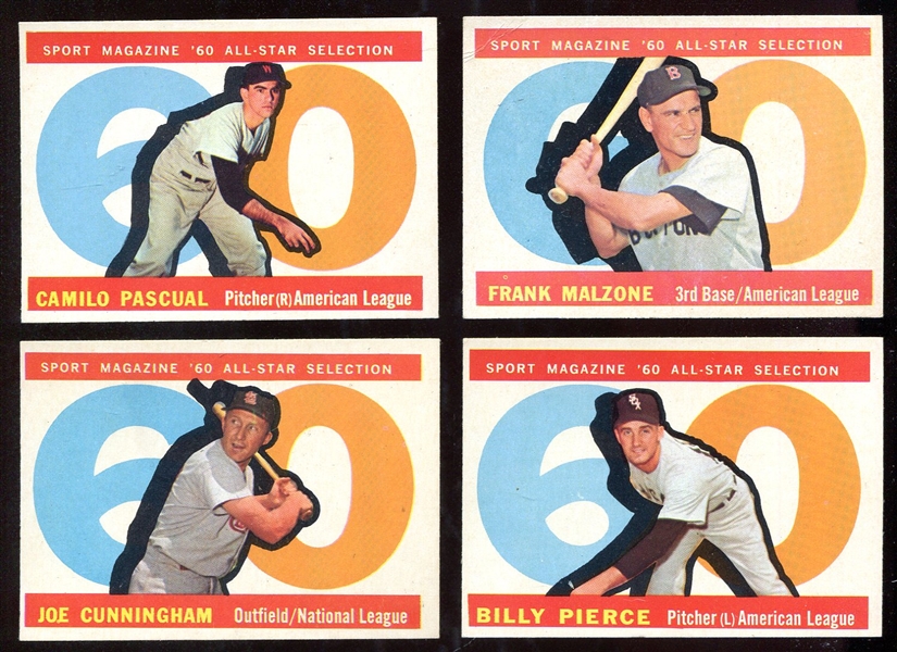 1960 Topps 4 Hi-# All-Star Cards