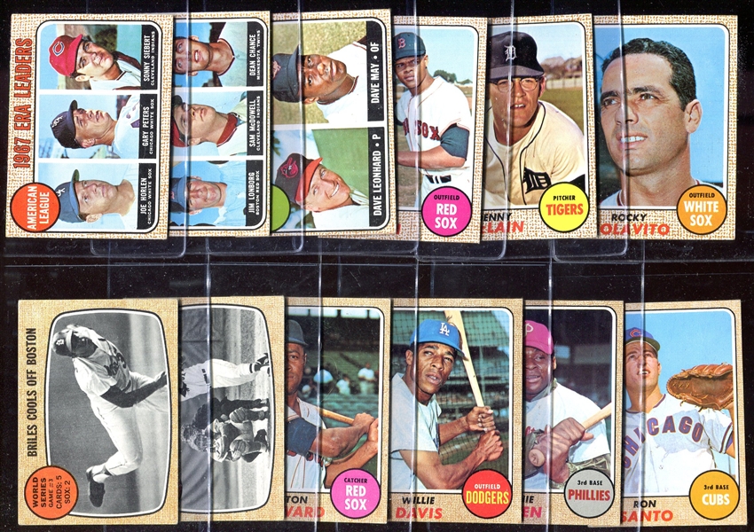 1968 Topps Lot of 25 Different w/HOFers & Stars