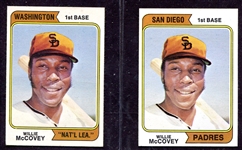 1974 Topps #250 Willie McCovey Washington & San Diego