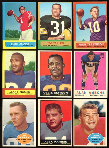 1959-63 Topps Lot of 12 Different Stars & HOFers