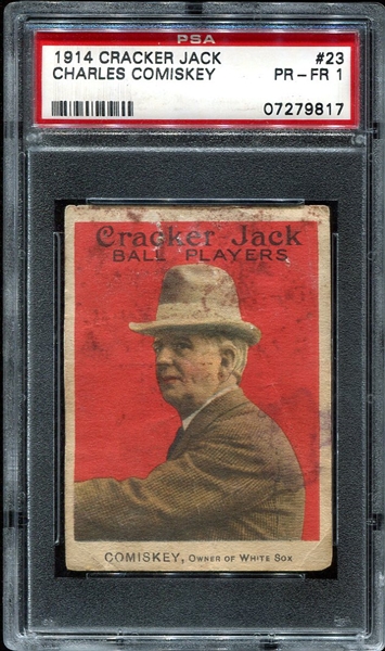 1914 Cracker Jack #23 Charles Comiskey PSA 1