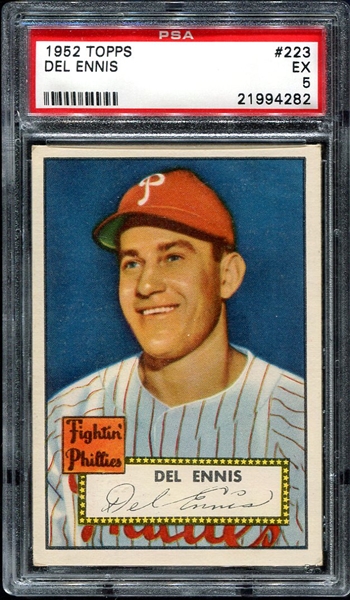 1952 Topps #223 Del Ennis PSA 5