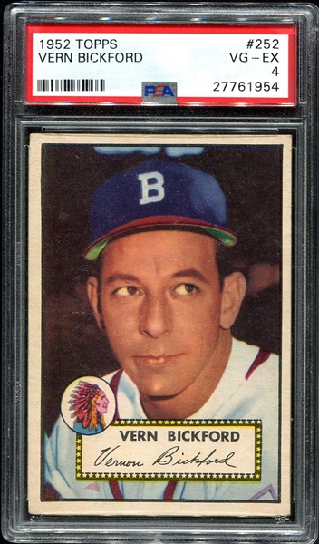 1952 Topps #252 Vern Bickford PSA 4