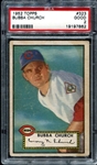 1952 Topps High #323 Bubba Church PSA 2