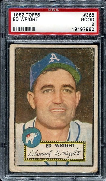 1952 Topps High #368 Ed Wright PSA 2