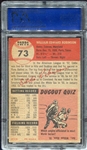 1953 Topps #73 Eddie Robinson PSA 6