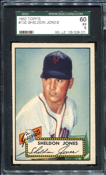 1952 Topps #130 Sheldon Jones SGC 60