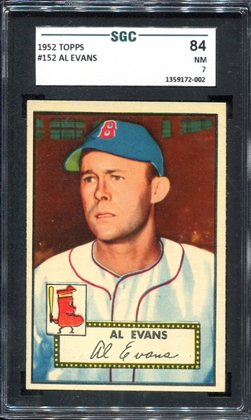 1952 Topps #152 Al Evans SGC 84