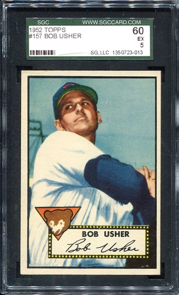 1952 Topps #157 Bob Usher SGC 60