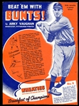 1939 Wheaties Series 12 #9 Arky Vaughan
