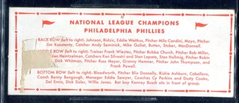 1951 Topps Teams #7b Philadelphia Phillies Undated BVG 1.5