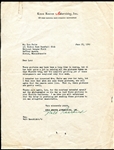 Lou Fette Wheaties Box Backs Photo & Letter
