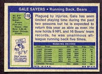 1972 Topps #110 Gale Sayers