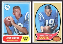 1968 & 1970 Topps Johnny Unitas Cards