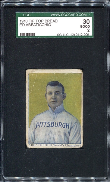 1910 Tip Top Bread Ed Abbaticchio Pittsburgh Pirates SGC 30