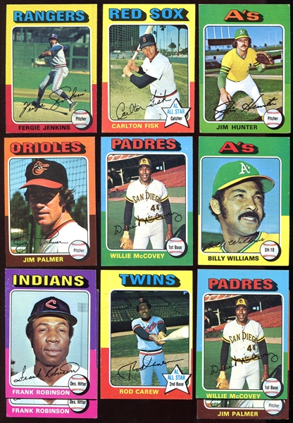 1975 Topps Lot of 11 HOFers 