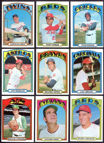 1972 Topps Lot of 11 Different HOFers 