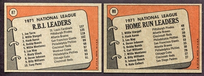 1972 Topps Lot of 11 Different HOFers 